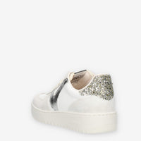 Victoria Sneakers bianche e argento da donna con glitter