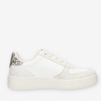 Victoria Sneakers bianche e argento da donna con glitter