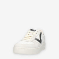 Victoria Sneakers bianche e argento da donna con glitter