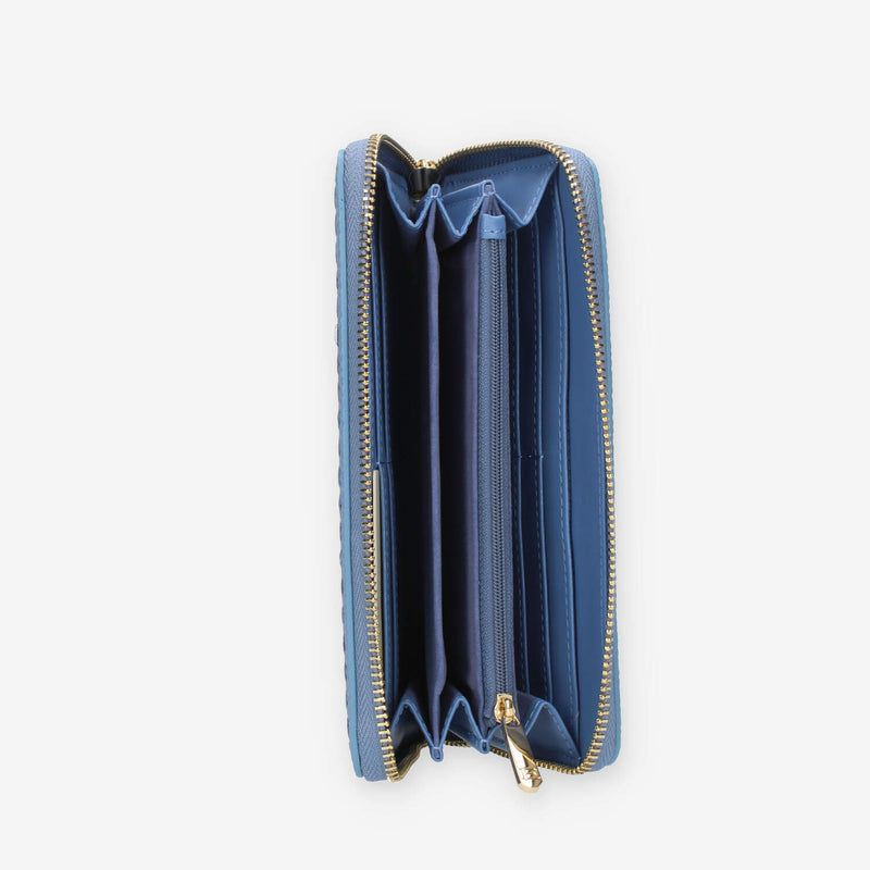 Ermanno Scervino Large Zip Wallet Eba Portafogli azzurro da donna