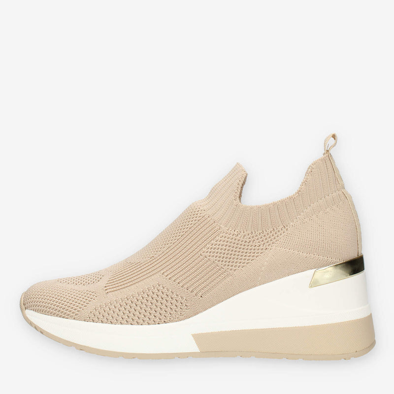 Xti Slip on beige da donna in tessuto