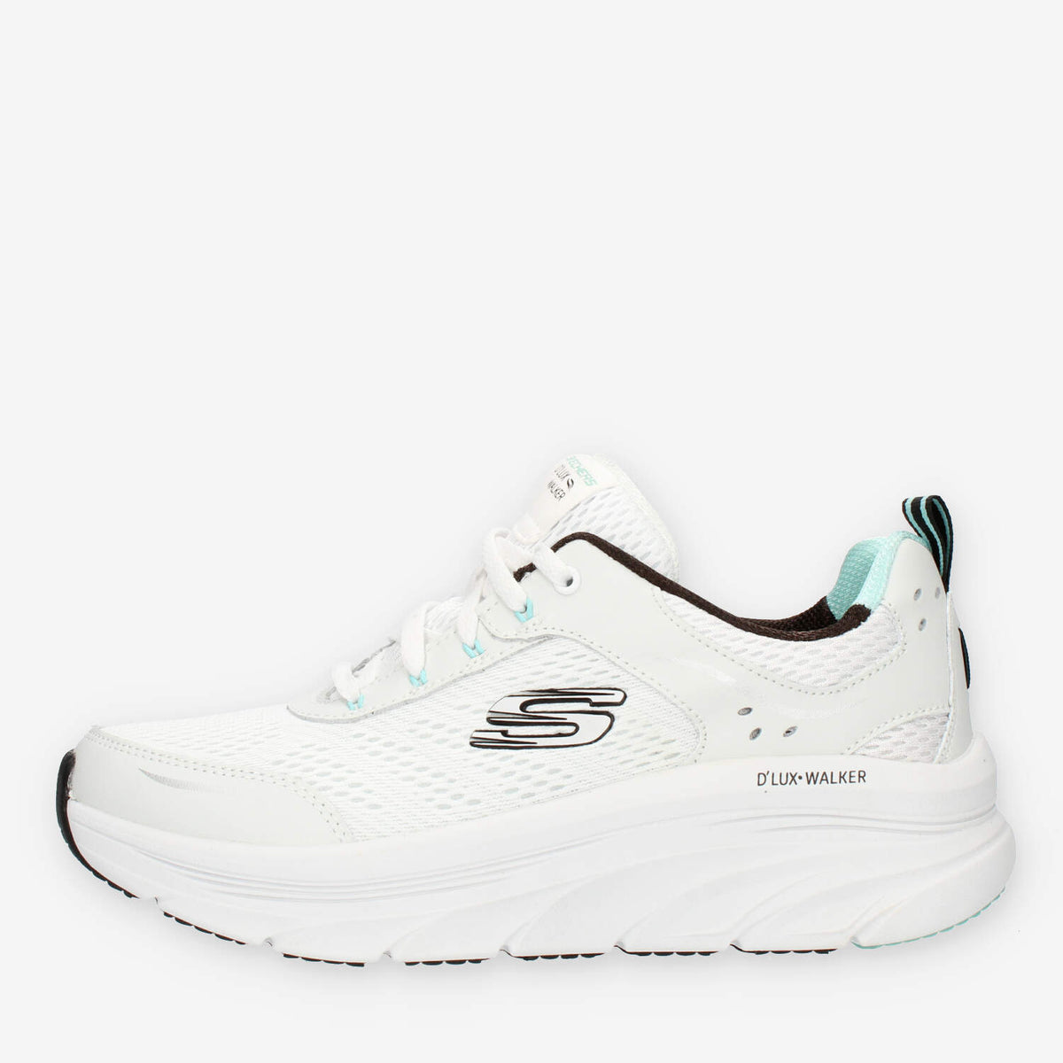 Skechers D'Lux Walker Infinite Motion Sneakers da donna bianche e nere