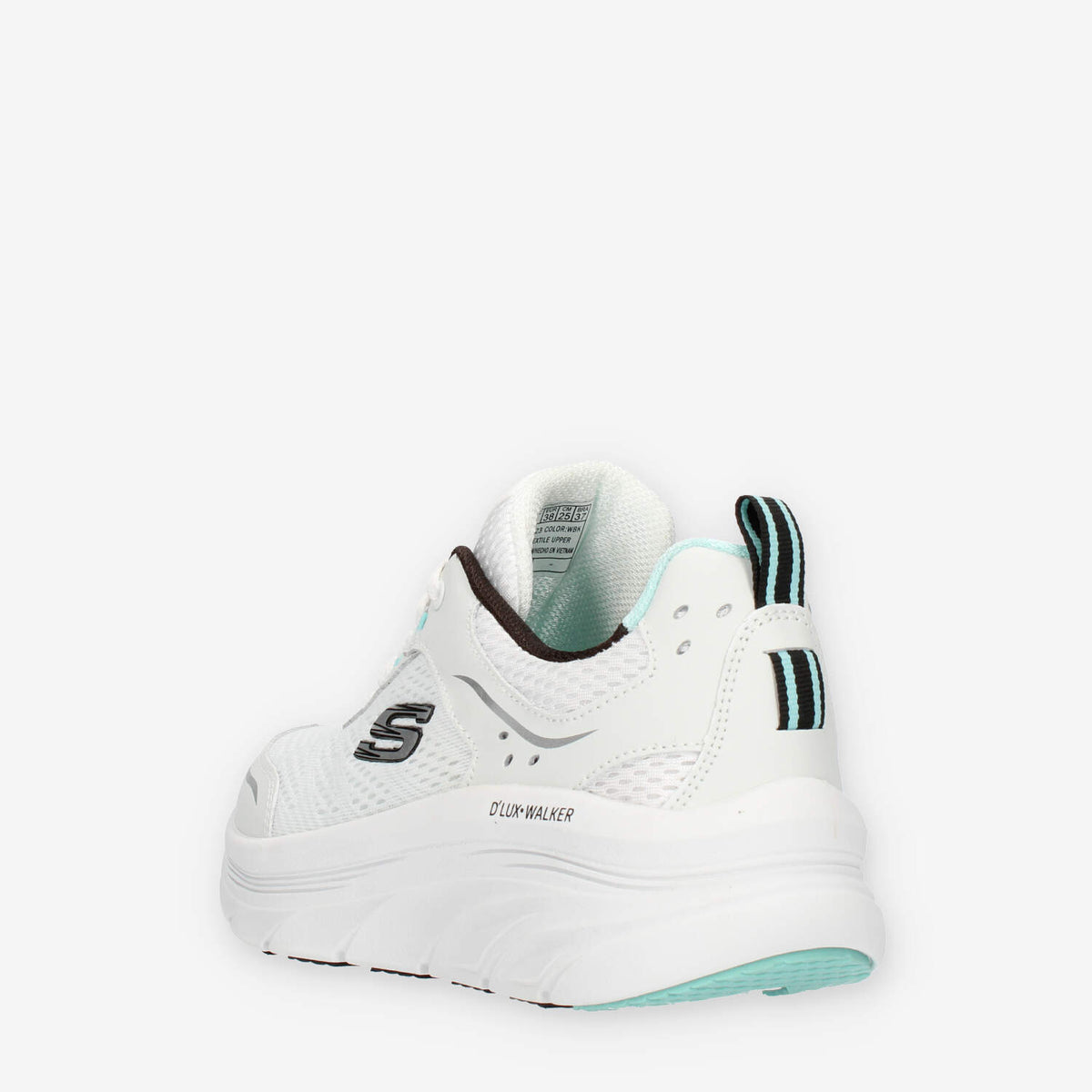 Skechers D'Lux Walker Infinite Motion Sneakers da donna bianche e nere
