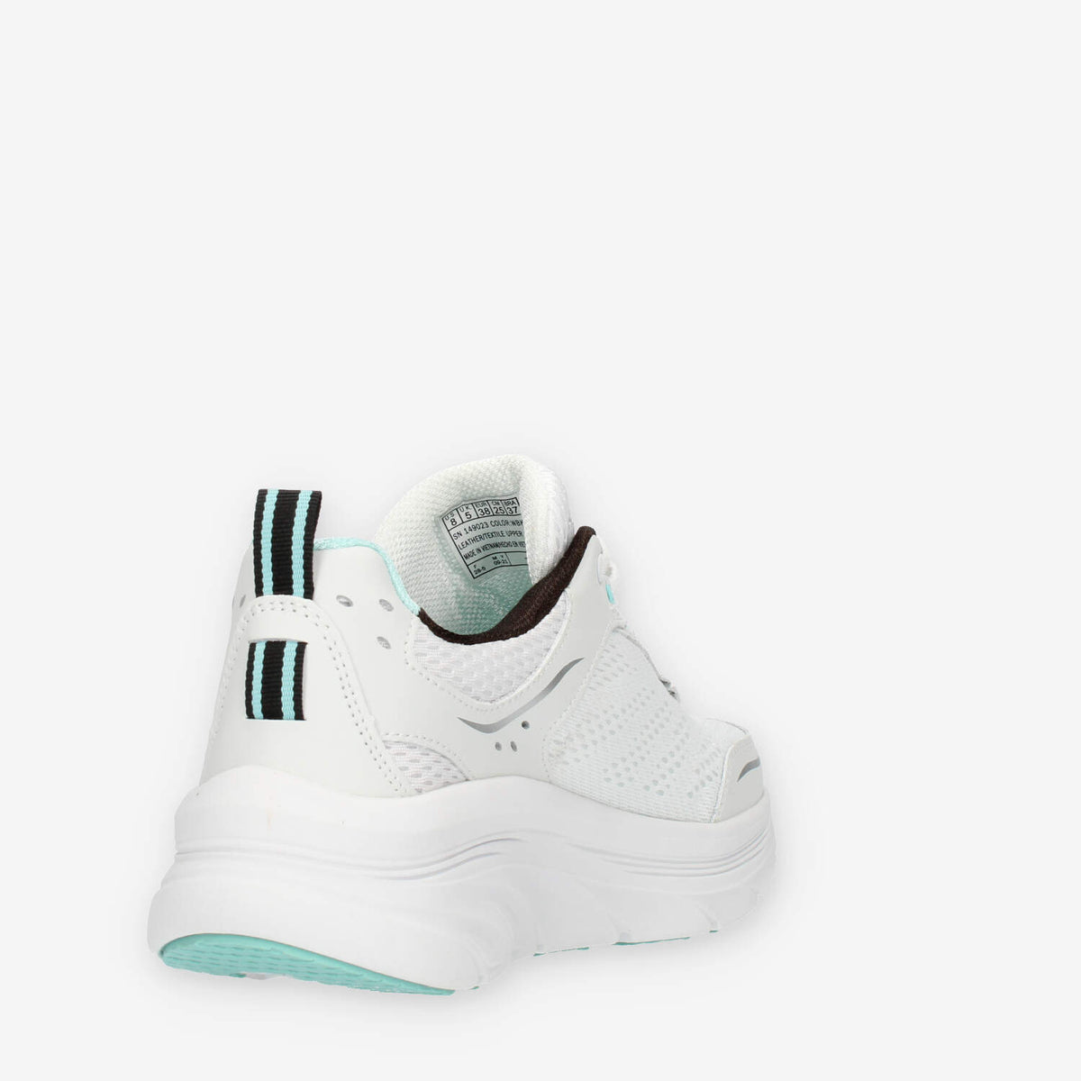 Skechers D'Lux Walker Infinite Motion Sneakers da donna bianche e nere