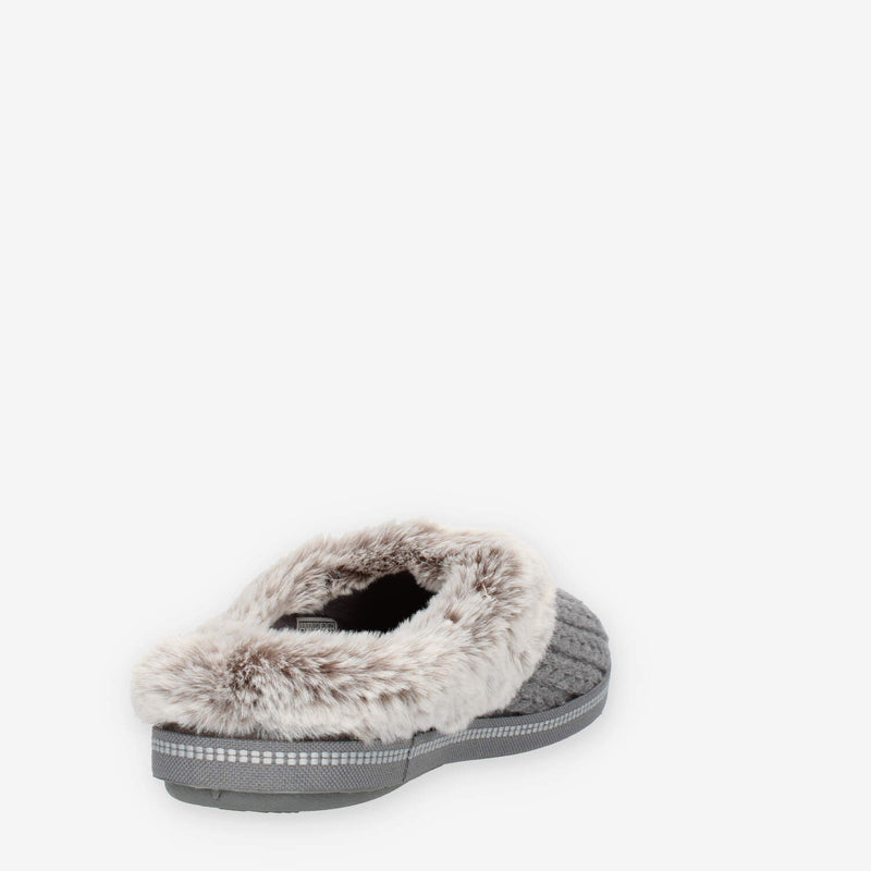 Skechers Campfire CozyTimes Ciabatte grigie con pelliccia