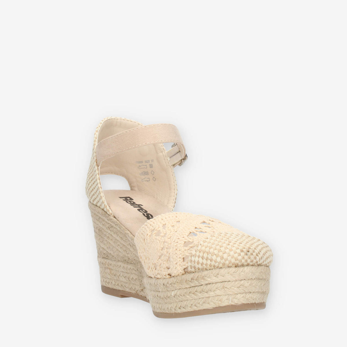 Refresh Sandali beige da donna modello espadrillas