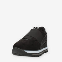 Comart Slip on nere da donna in camoscio