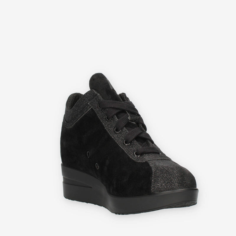 Agile Jackie Sneakers nere in velluto con glitter