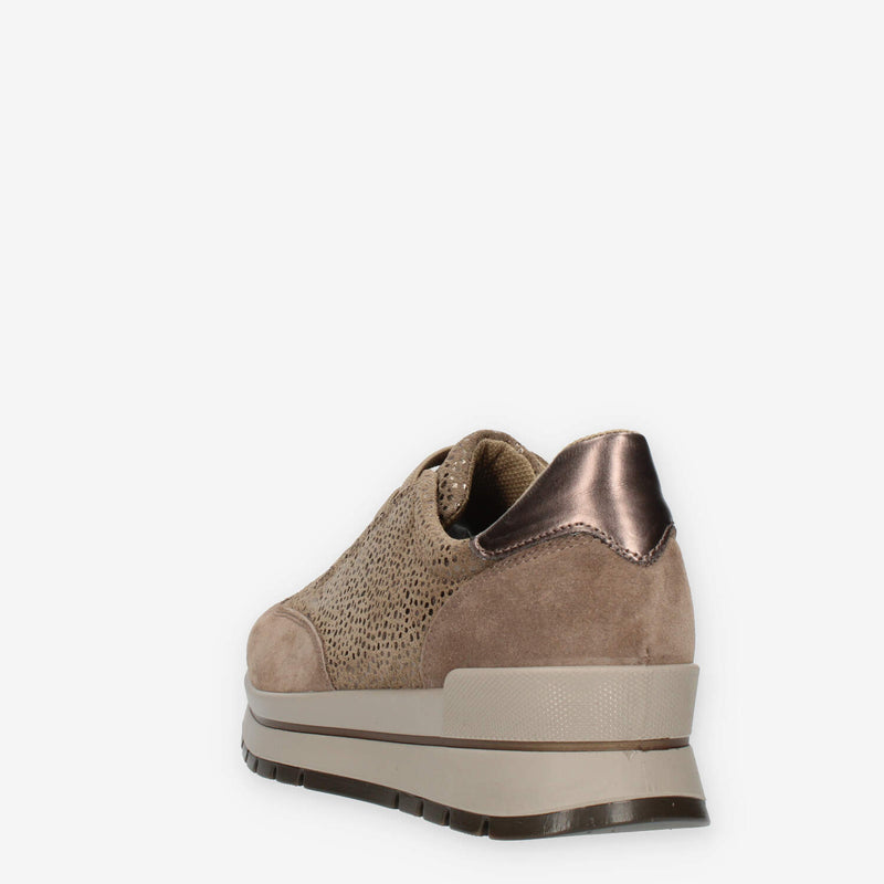 Igi&co Sneakers taupe da donna con lacci elastici