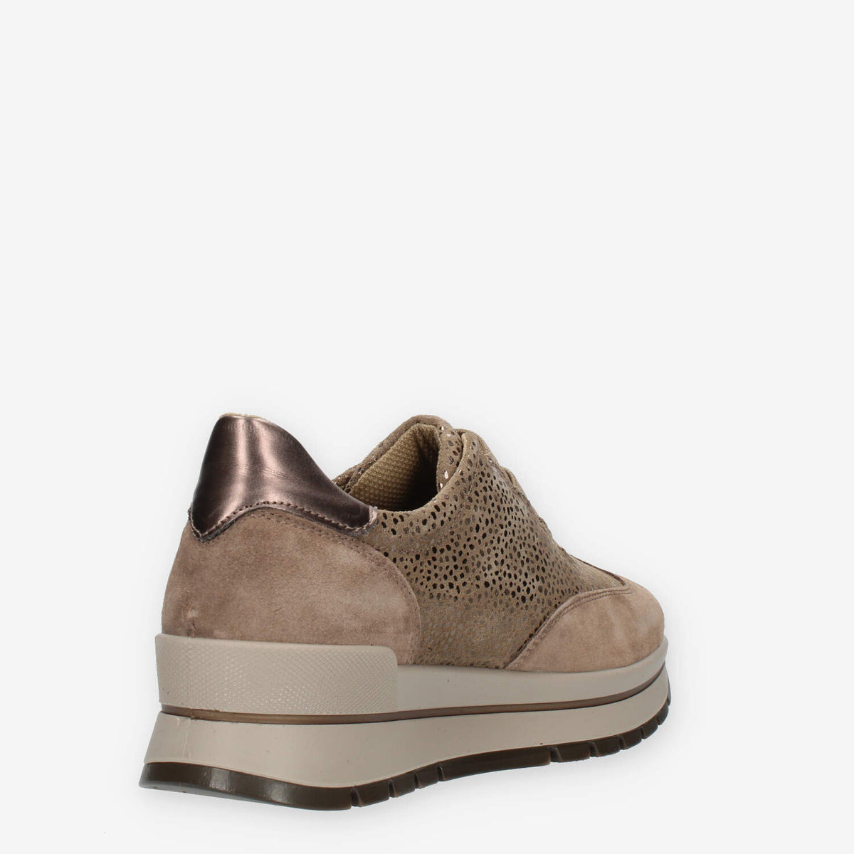 Igi&co Sneakers taupe da donna con lacci elastici