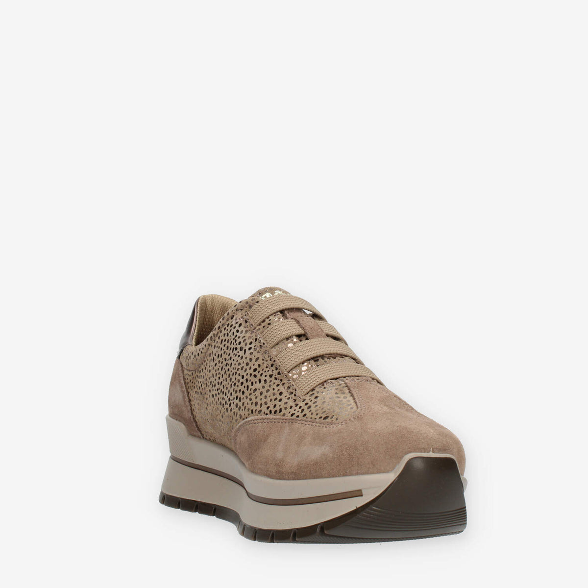 Igi&co Sneakers taupe da donna con lacci elastici