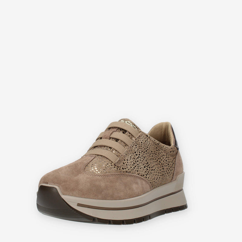 Igi&co Sneakers taupe da donna con lacci elastici