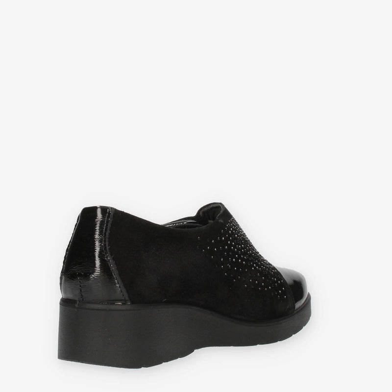 Enval Soft Slip on da donna nere con zeppa