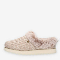 Skechers Ice Angel Pantofole beige con pelliccia