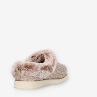 Skechers Ice Angel Pantofole beige con pelliccia