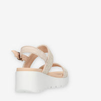 Callaghan Sandali beige da donna con zeppa