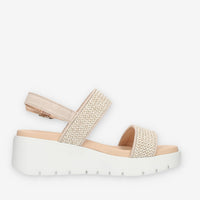 Callaghan Sandali beige da donna con zeppa