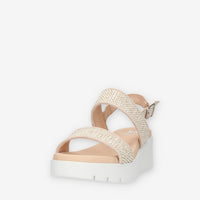 Callaghan Sandali beige da donna con zeppa