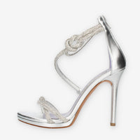Albano Sandali chiusi dietro argento con strass