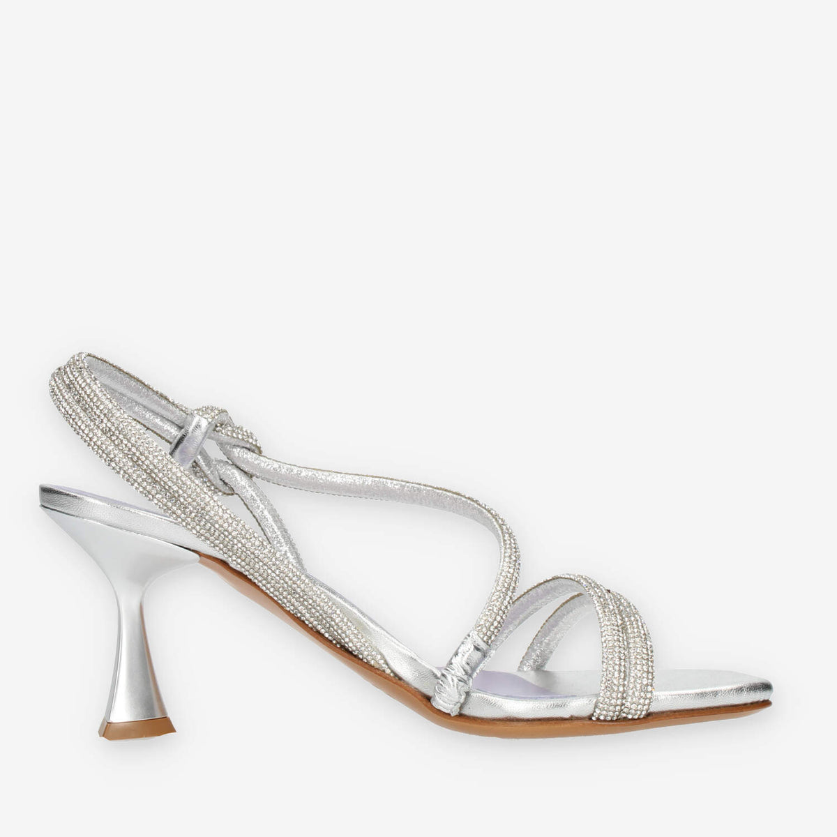 Albano Sandali argento con strass