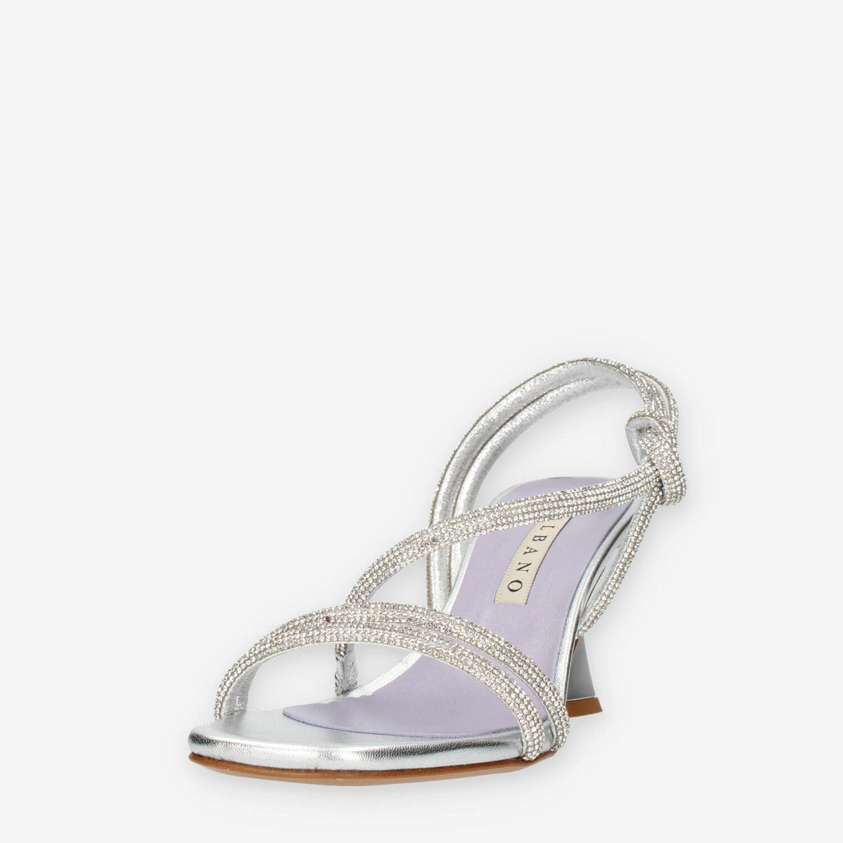 Albano Sandali argento con strass