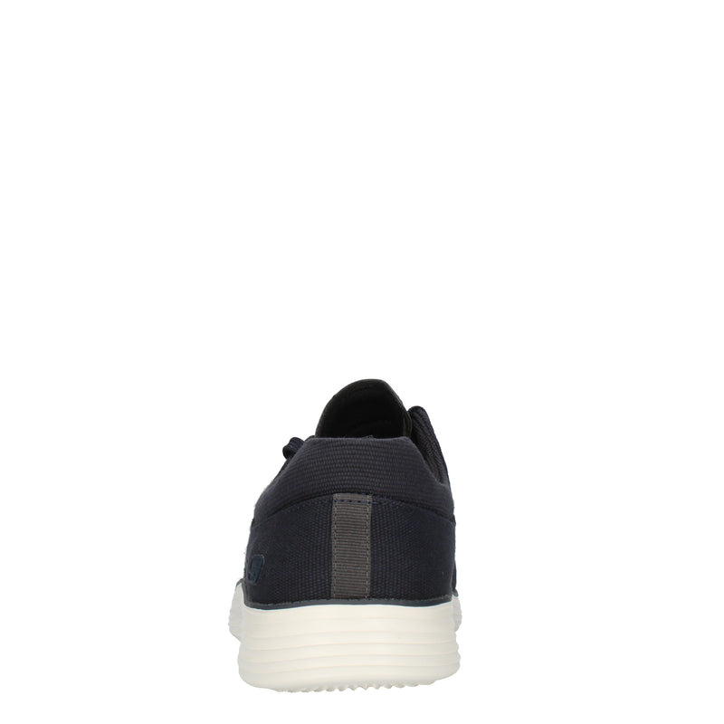 Skechers Status 2.0 Burbank polacchine basse blu da uomo