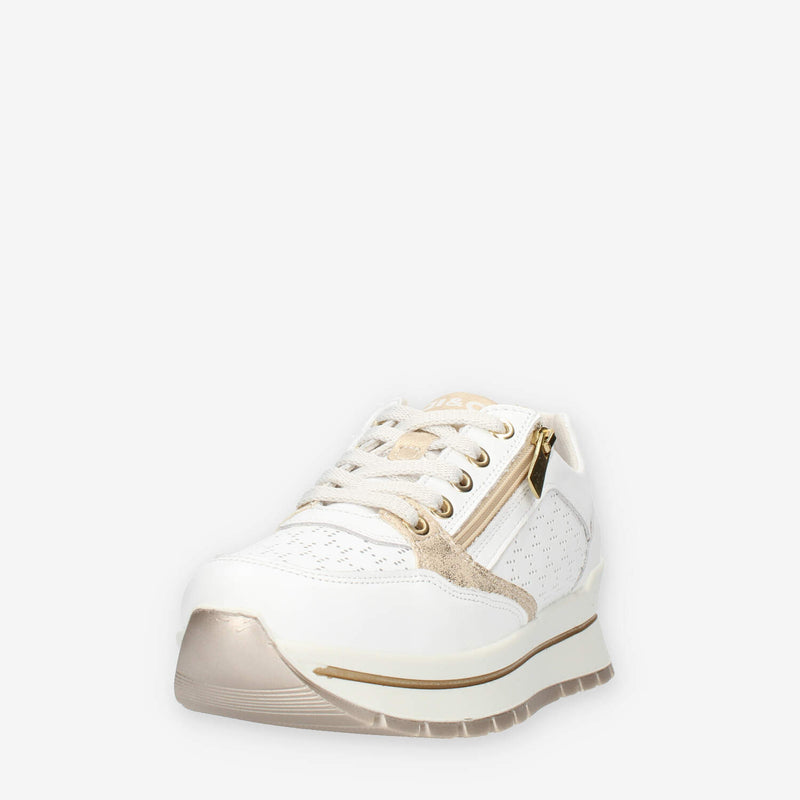 Igi&Co Sneakers basse da donna bianche e oro