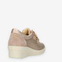 Enval Soft Sneakers beige con zeppa