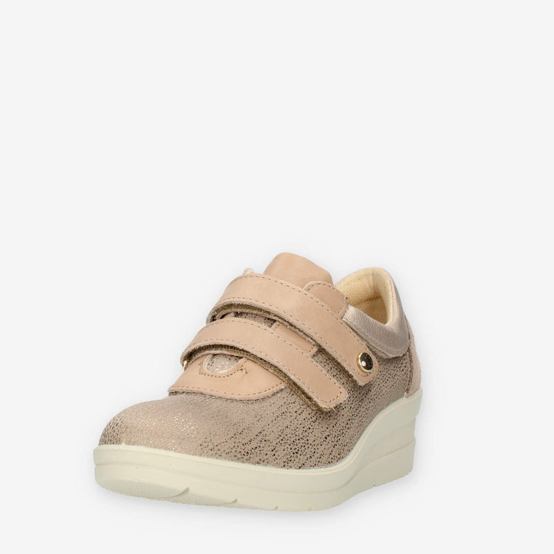 Enval Soft Sneakers beige con zeppa