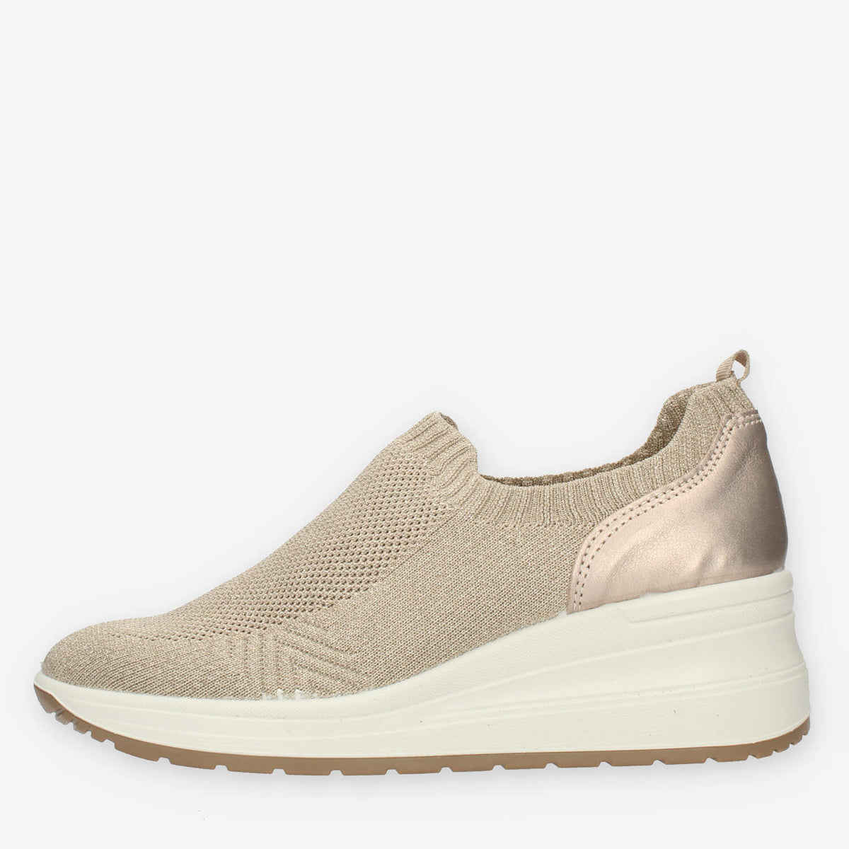 Enval Soft Slip on con zeppa beige