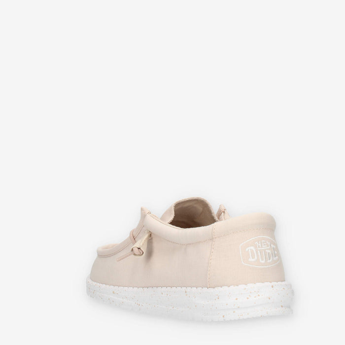 Hey Dude Wally Slub Canvas Slip on da uomo beige