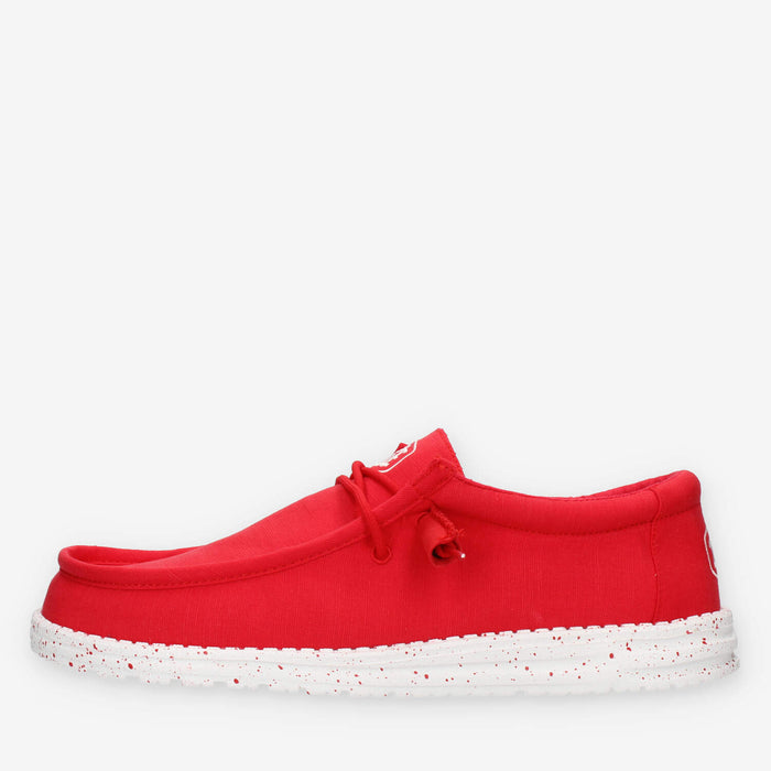 Hey Dude Wally Slub Canvas Slip on da uomo rosse