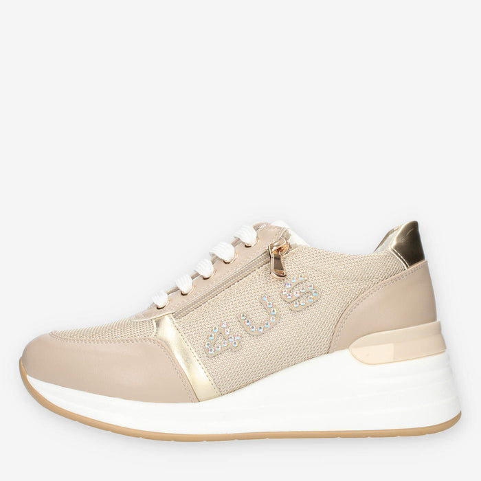4 US by Paciotti (Junior) Sneakers beige con strass