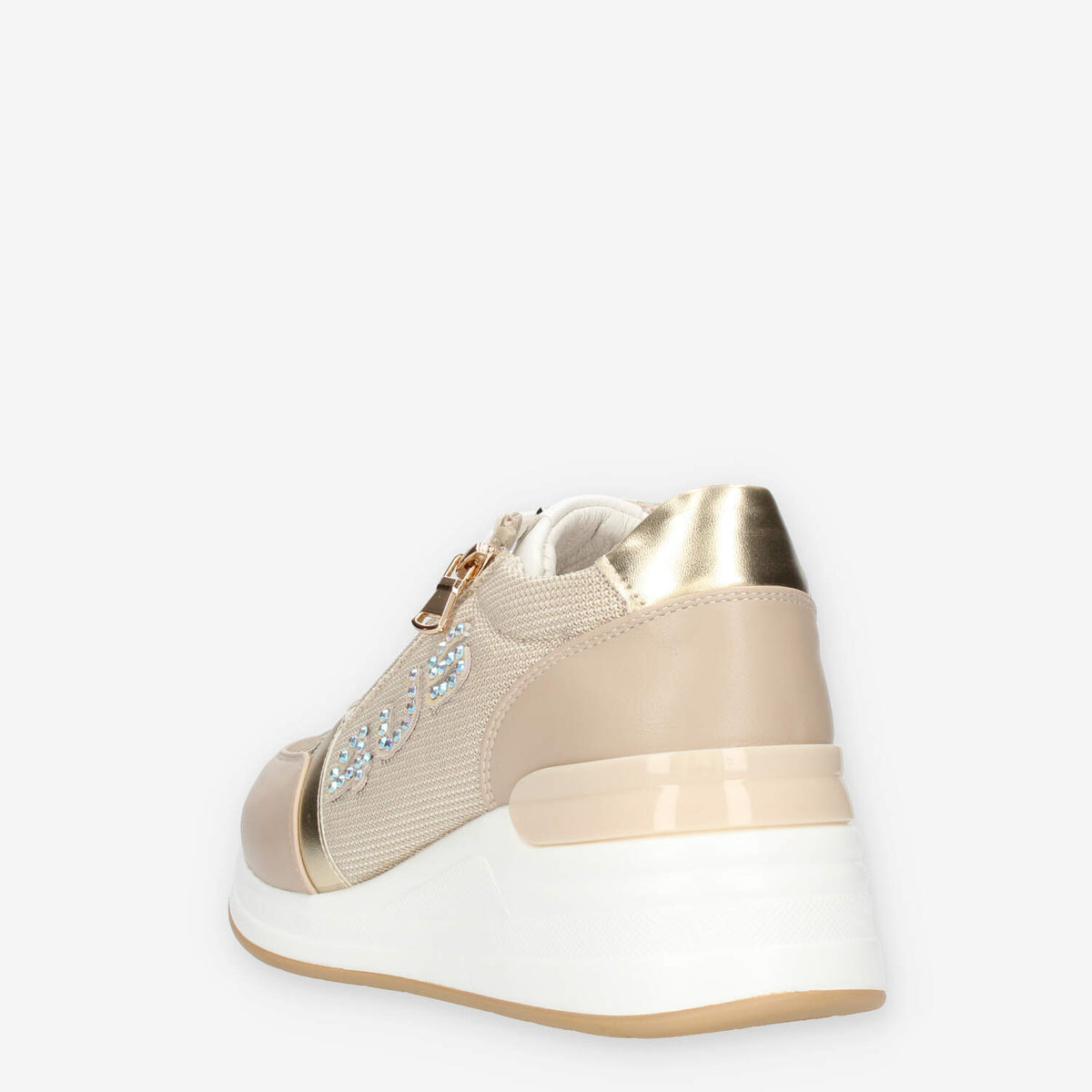 4 US by Paciotti (Junior) Sneakers beige con strass
