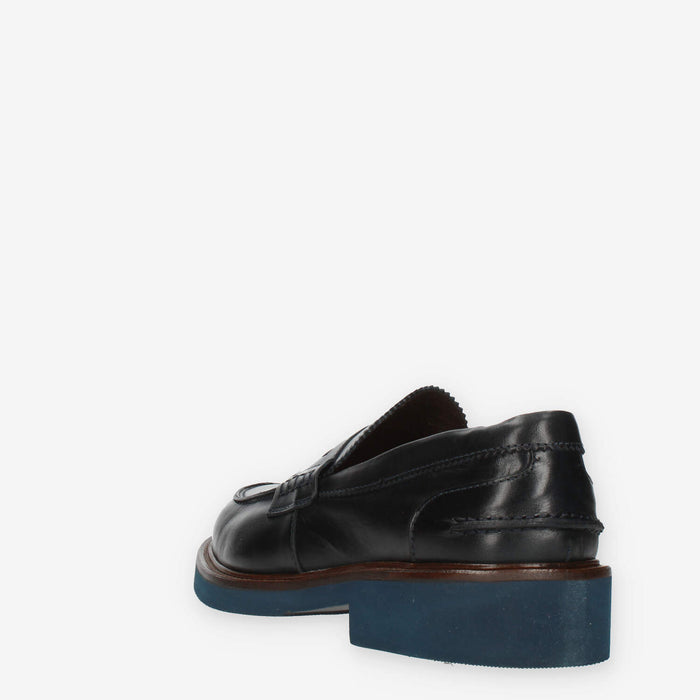Exton Mocassini da uomo blu modello college
