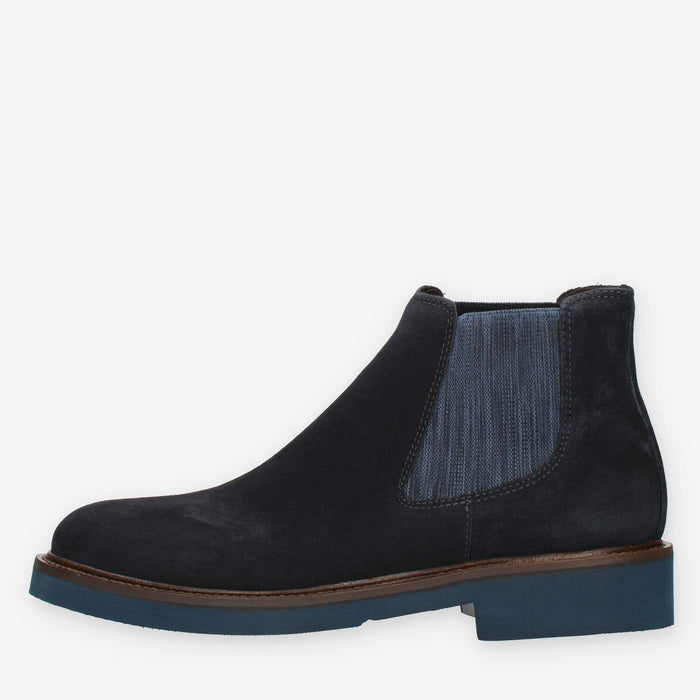 Exton Stivaletti da uomo blu in camoscio