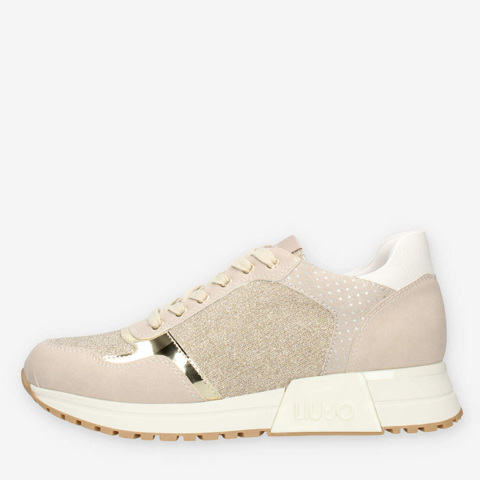 Liu Jo kiss 502 Sneakers da donna beige glitterate
