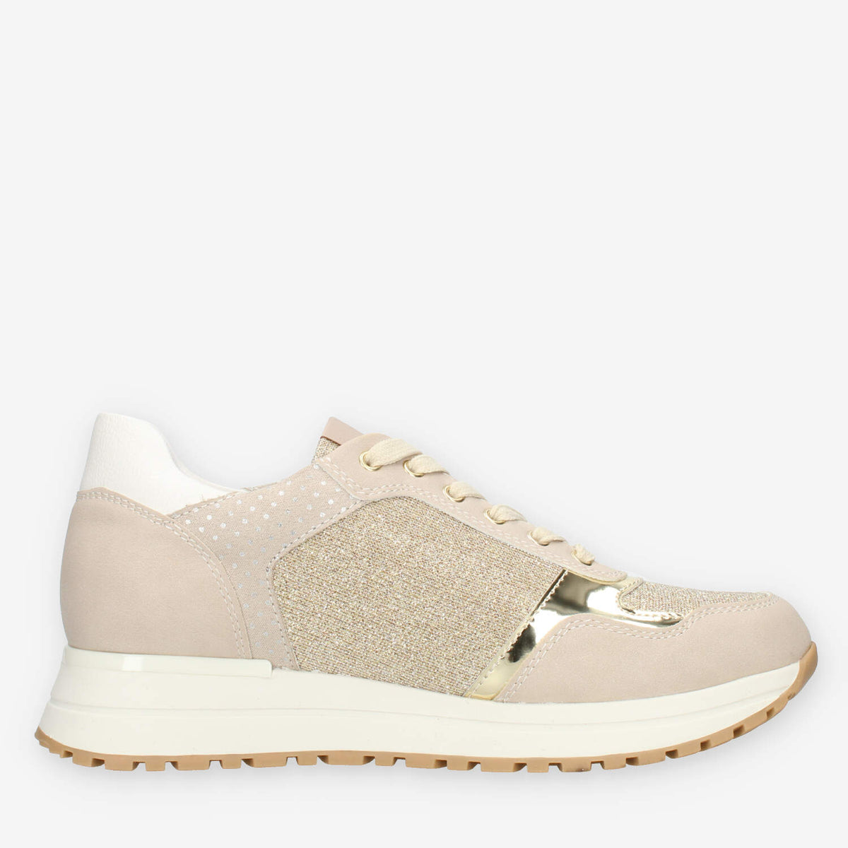 Liu Jo kiss 502 Sneakers da donna beige glitterate