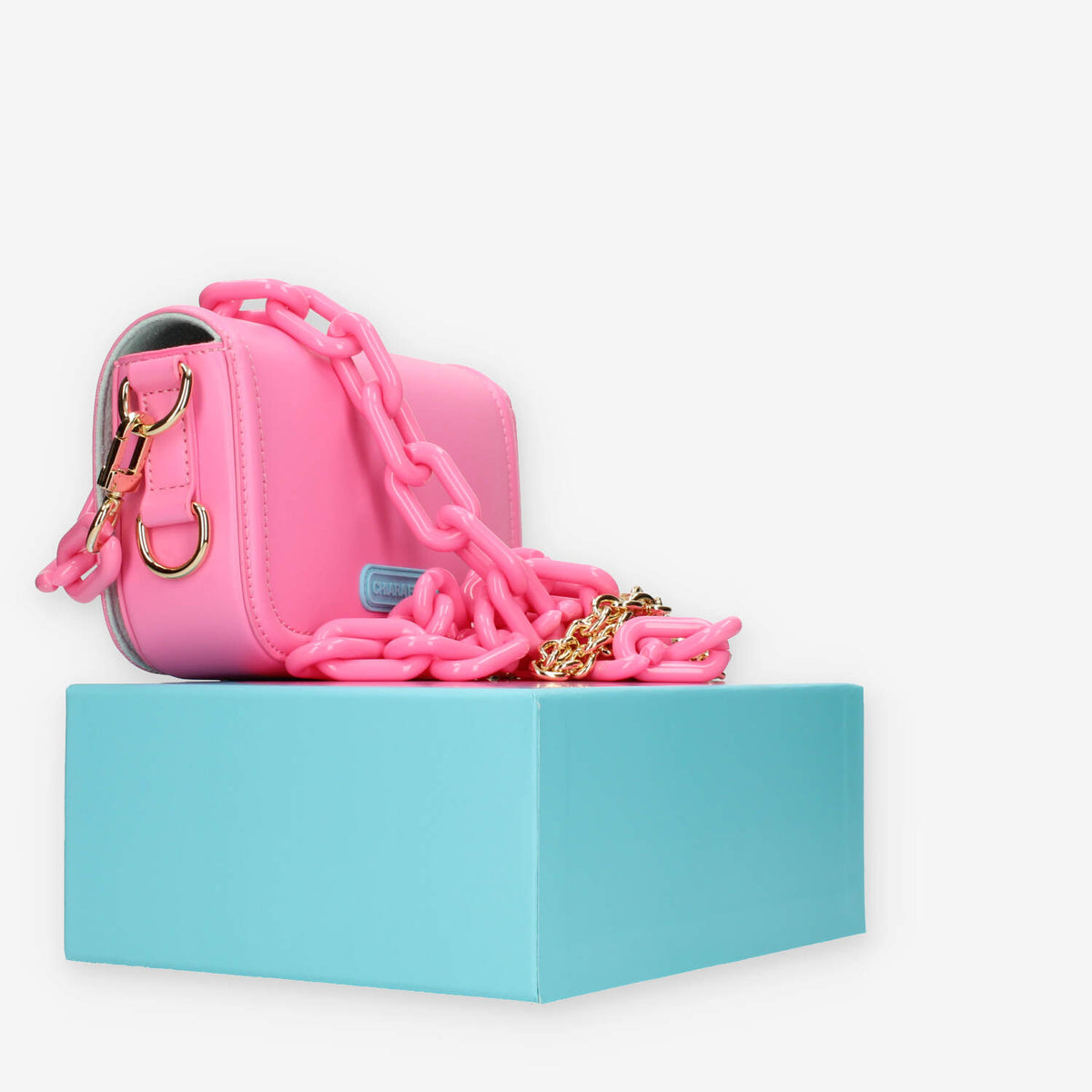 Chiara Ferragni Eyelike Borsa piccola a tracolla rosa