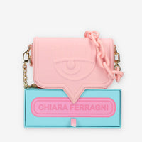 Chiara Ferragni Eyelike Borsa piccola a tracolla rosa chiaro