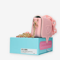 Chiara Ferragni Eyelike Borsa piccola a tracolla rosa chiaro