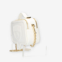 Chiara Ferragni Eyelike Bags Borsa a tracolla bianca doppio scomparto