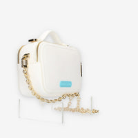 Chiara Ferragni Eyelike Bags Borsa a tracolla bianca doppio scomparto