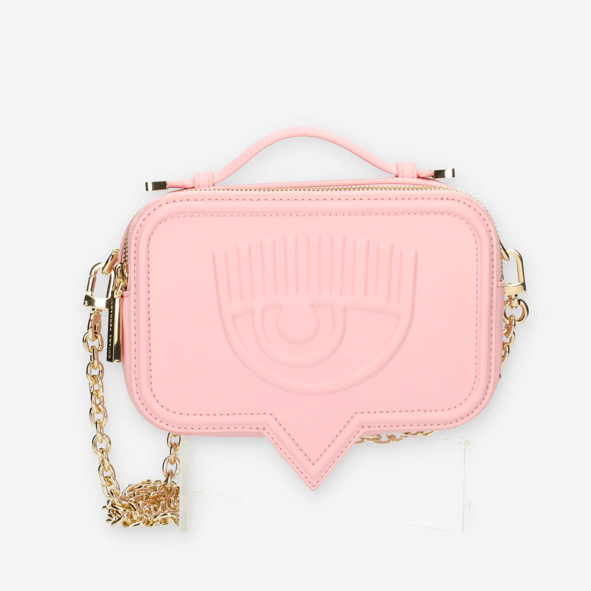 Chiara Ferragni Eyelike Bags Borsa a tracolla rosa chiaro doppio scomparto