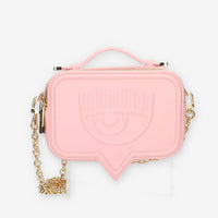 Chiara Ferragni Eyelike Bags Borsa a tracolla rosa chiaro doppio scomparto