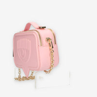 Chiara Ferragni Eyelike Bags Borsa a tracolla rosa chiaro doppio scomparto