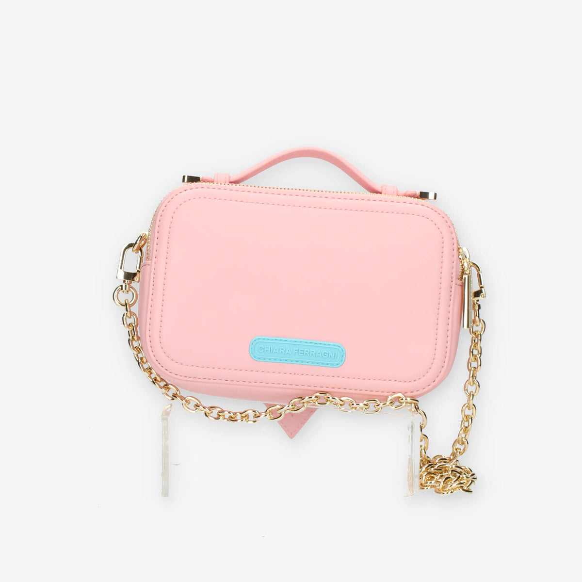 Chiara Ferragni Eyelike Bags Borsa a tracolla rosa chiaro doppio scomparto