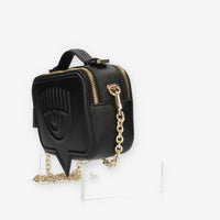 Chiara Ferragni Eyelike Bags Borsa a tracolla nera doppio scomparto