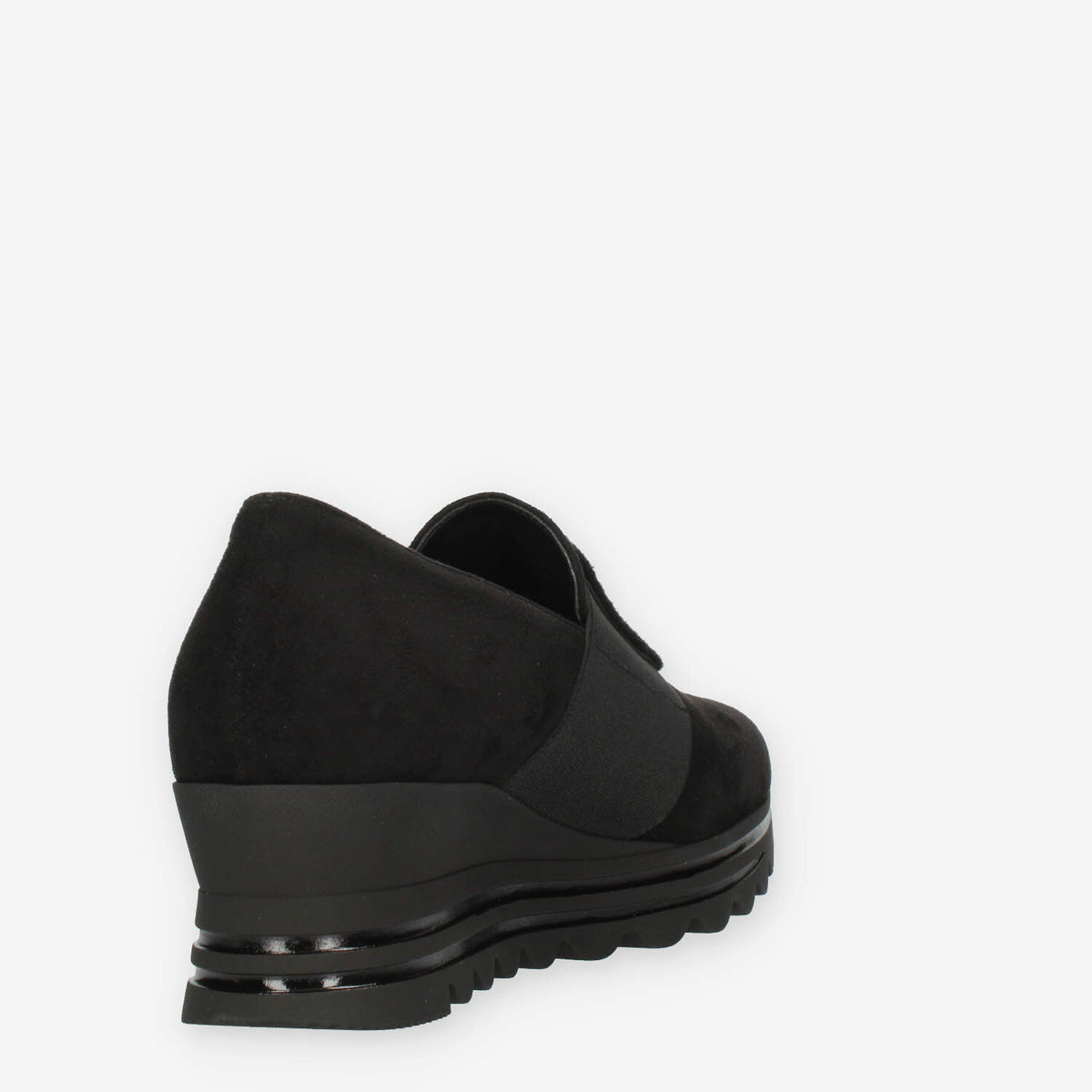 Comart Slip on da donna nere in camoscio con strass