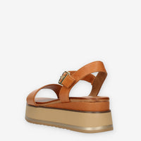 Inuovo sandali cuoio con zeppetta